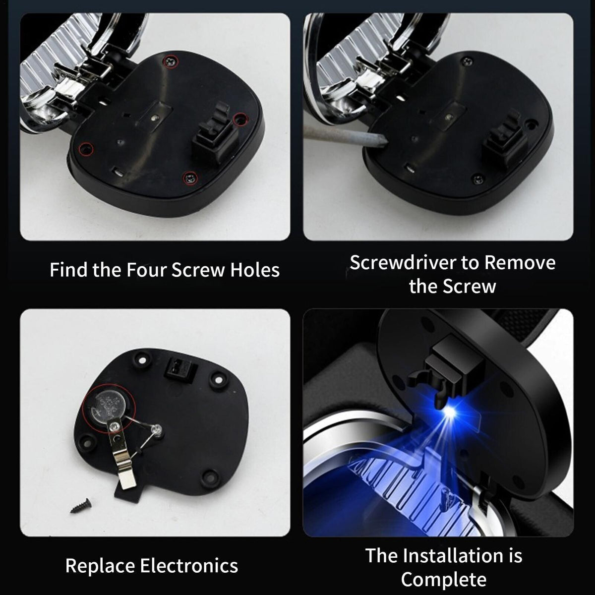 Auto Car Ashtray Cup Ash Holder LED Light Lid Portable Detachable UK