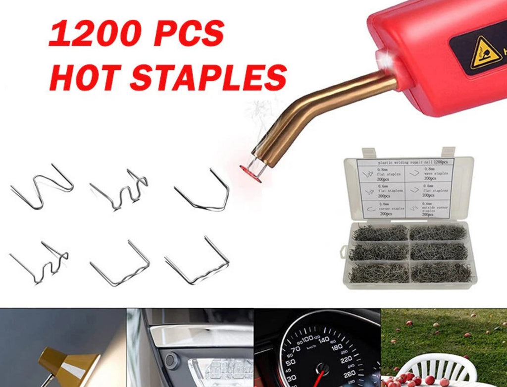 Plastic Repair Welder Hot Staples Gun 1200pcs For Car Bumper Fender Welding