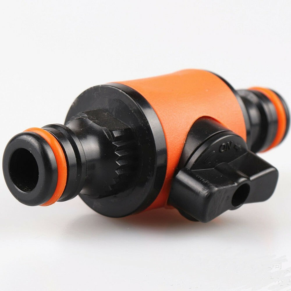 2Pcs Garden Hose Pipe Inline Tap Shut Off Valve Fitting Connector Double Pass