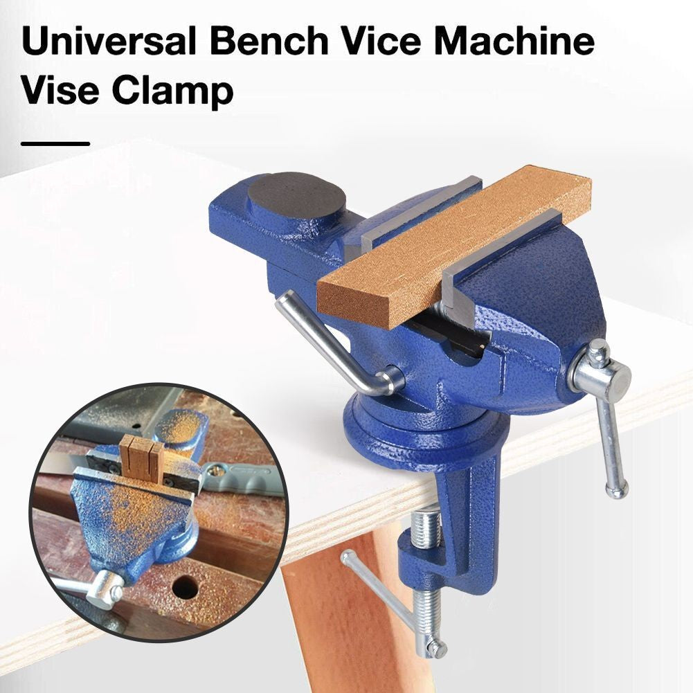 60 mm Heavy Duty Work Bench Vice Engineer Jaw Swivel Base Workshop Vise Clamp
