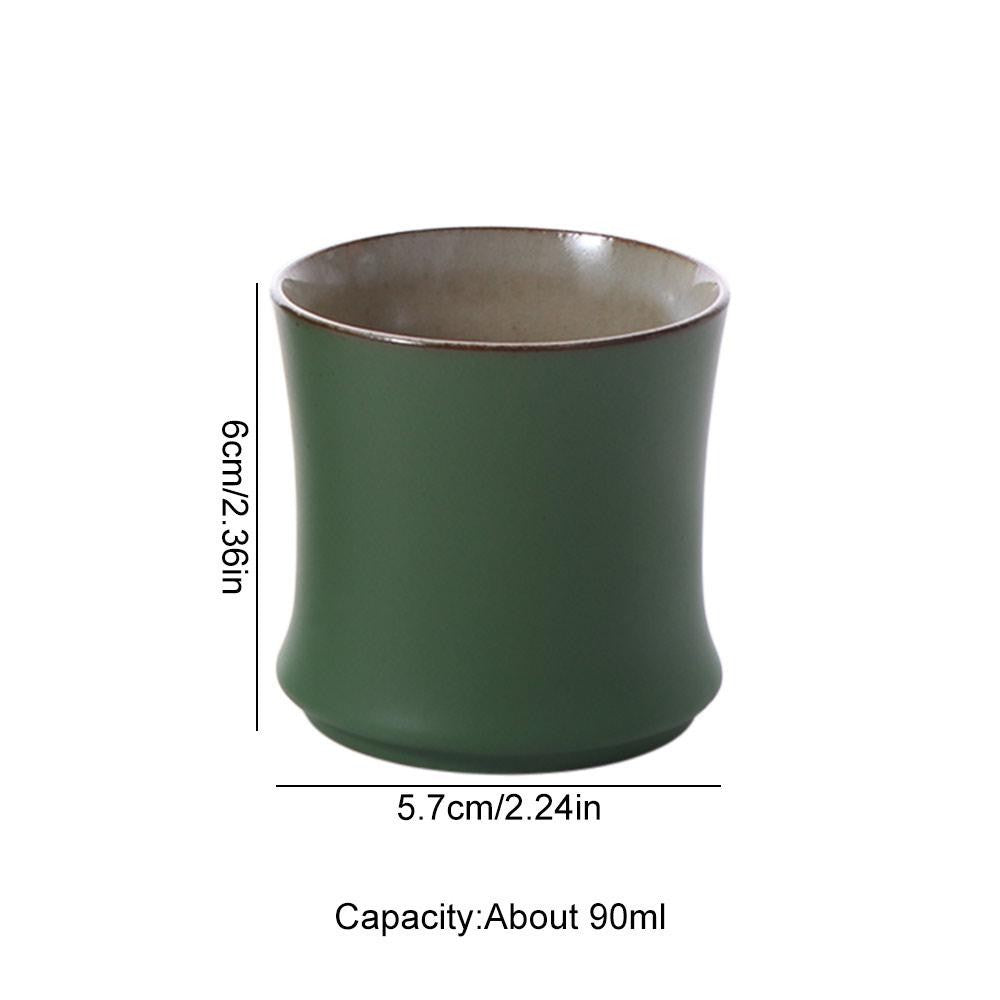 3pcs Simulation Bamboo Joint Tea Cup Ceramic Teaware Mugs  Tea Room