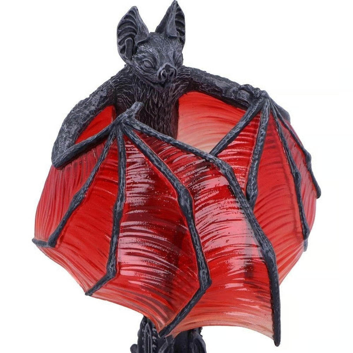 Gothic Bat Wing Night Light, Red Glow LED Lamp Halloween Cathedral Home Decor