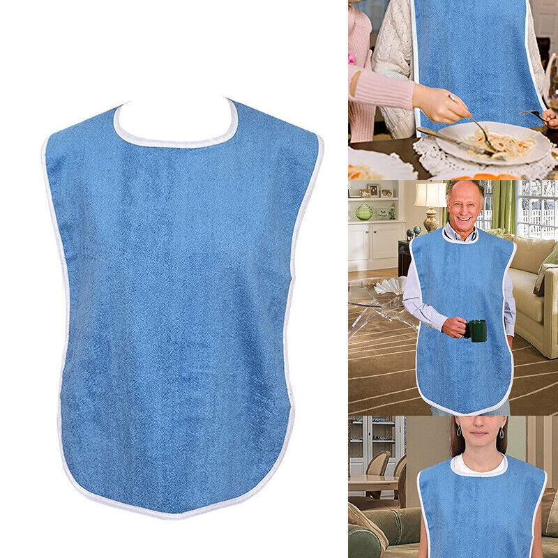 4pcs Bibs for adults woman men eating bibs aprons long for the elderly seniors
