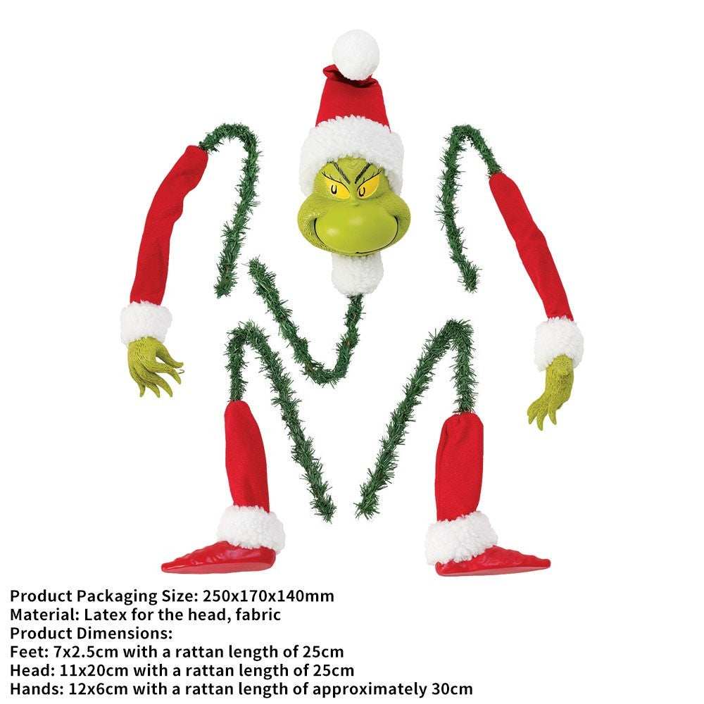 Grinch Arm Leg Head Ornaments Holder Christmas Tree Decorations Xmas Party Gift