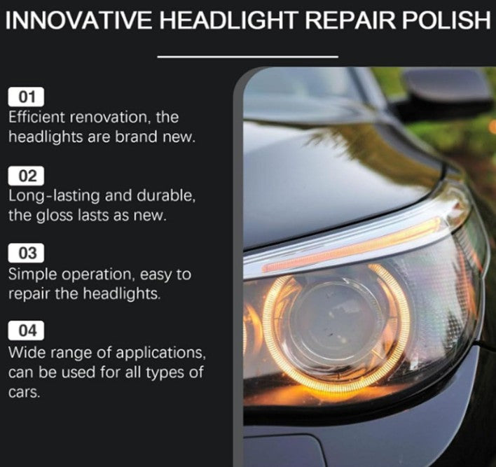 Q4 Headlight Restoration,Automotive Tourgoing Headlamp Restoration Fluid Kit