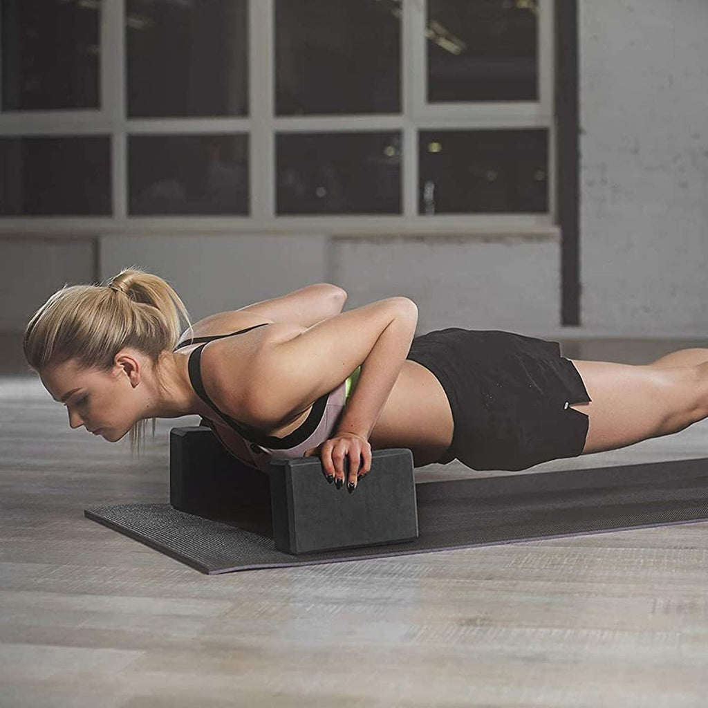 Yoga Gym Blocks Brick Foam Pair Exercise Training Pilates Meditation Anti Slip