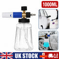 1/4 Quick Release Snow Foam Lance Pressure Washer Gun Soap Cannon 1000ML Bottles