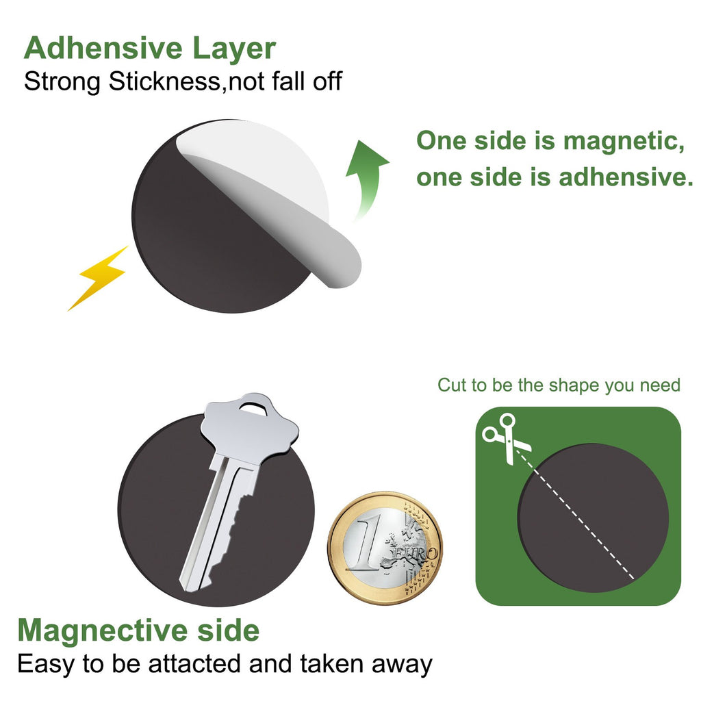 Evemodel 100pcs 25mm Round Magnetic Self-Adhesive Bases for Wargames Miniatures