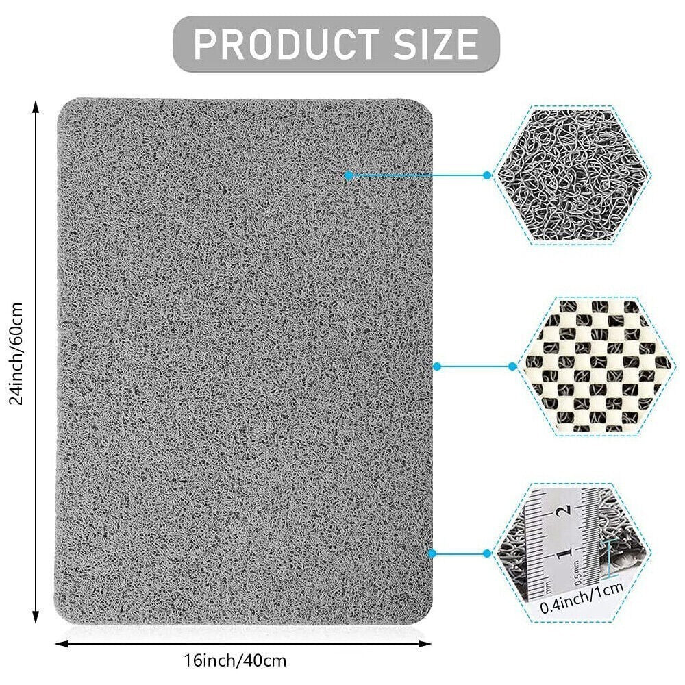 Non-Slip Anti Mould PVC Bath Mat Quick Dry Loofah Shower Mat for Inside Shower