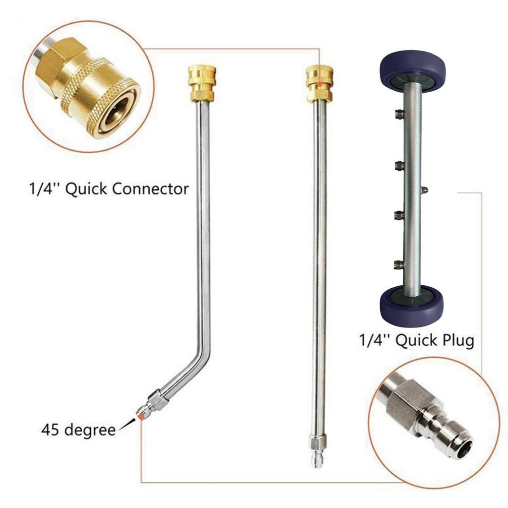 Pressure Washer Undercarriage Cleaner Under Car Chassis Wash with 2 Wand 5000PSI