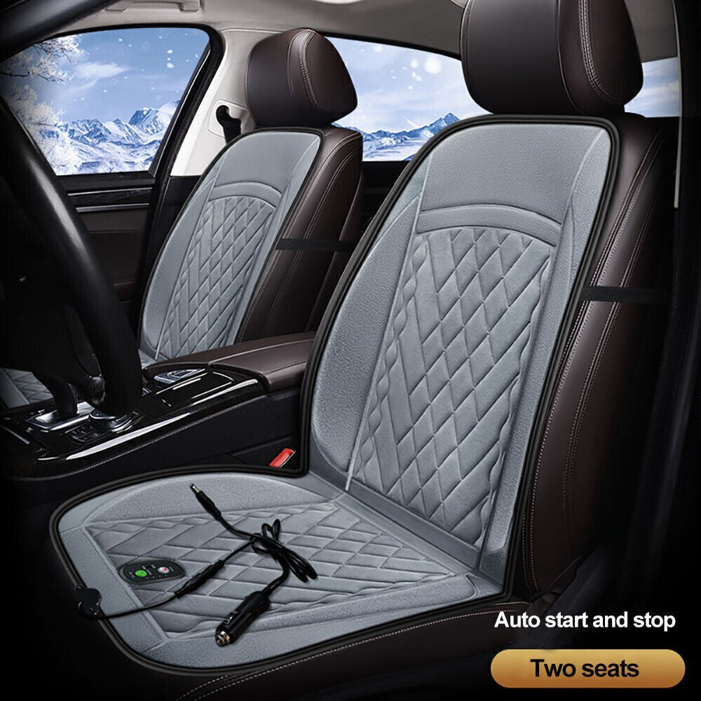 12V Car Seat Pad Cushion Cover Heating Heater Warm Heated Cold Winter Universal