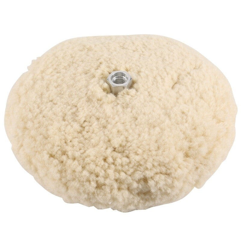 7 Inch Double Sided Wool Polishing Pad Buffing Pad with 5/8 Inch Bolt Wool