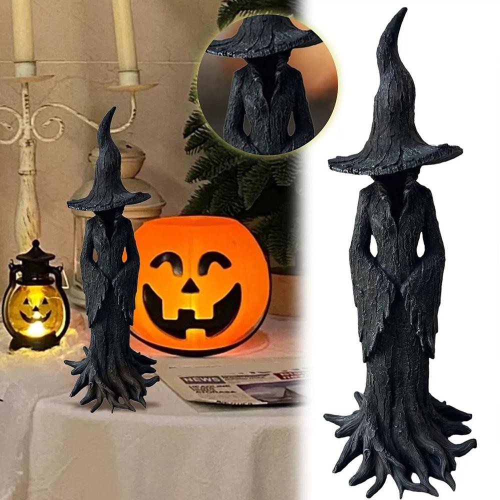 Witch Statue Resin Craft Desktop Decoration Halloween Ornament Home Decoration