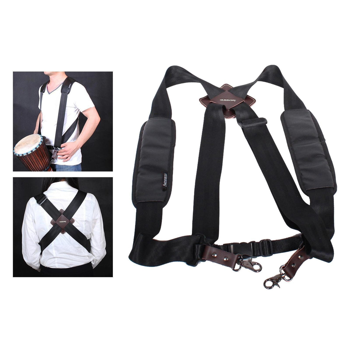 Padded Shoulder Strap Strap Hand Drum Belt Hand Drum Belt Black adults use