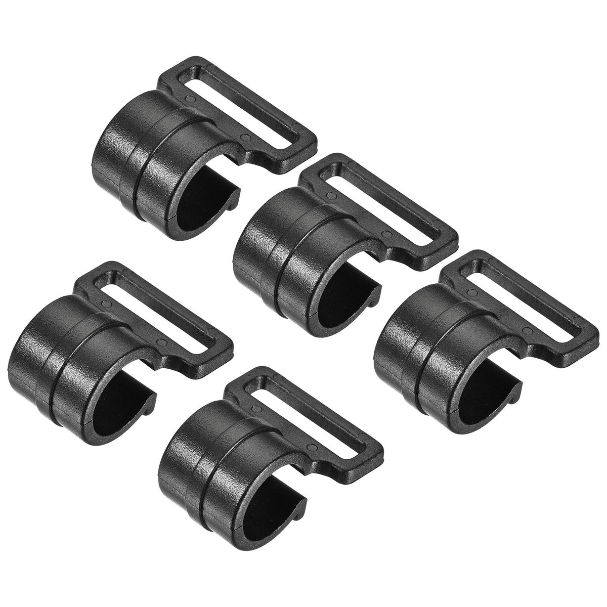 Tent Pole Clips, Plastic C Shape Clips ID 25mm 10Pcs Black Tent Clamp