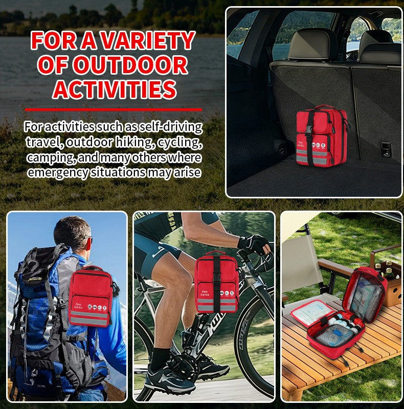 405Pcs 51 Kinds First Aid Kit Medical Emergency for Car Home Camping Travel