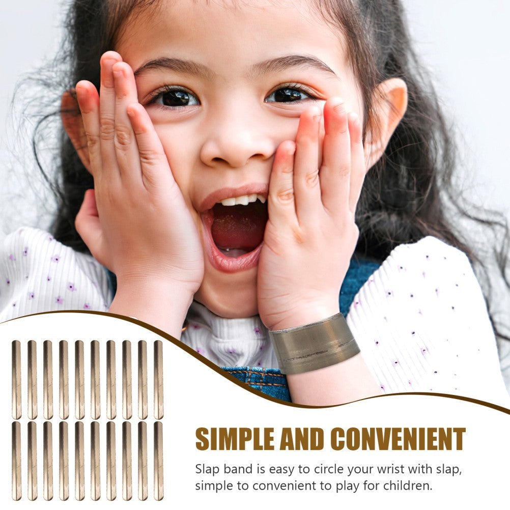 Metal Slap Bracelets Slap Wristbands Kids Children Snap Bracelet Bulk