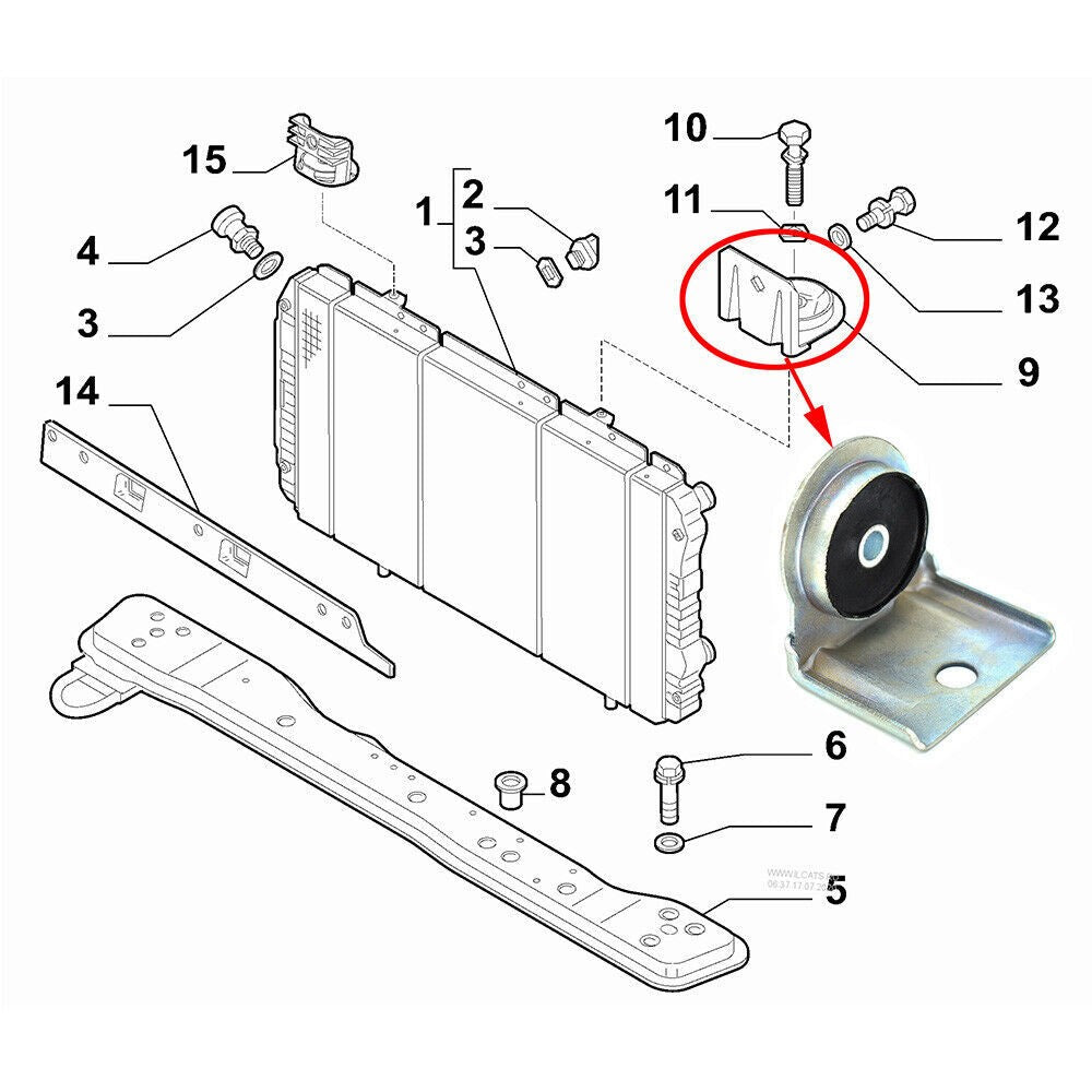 3x RADIATOR BRACKET MOUNT FOR CITROEN RELAY FIAT DUCATO PEUGEOT BOXER 230 244 FR