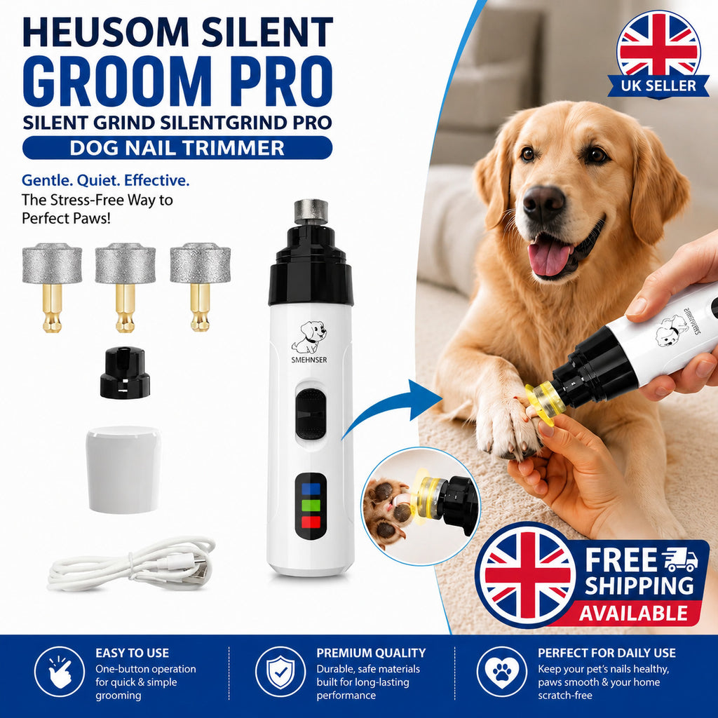 Heusom Silent Groom Pro Silent Grind Silentgrind Pro Dog Nail Trimmer Smooth UK