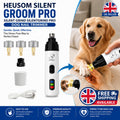 Heusom Silent Groom Pro Silent Grind Silentgrind Pro Dog Nail Trimmer Smooth UK