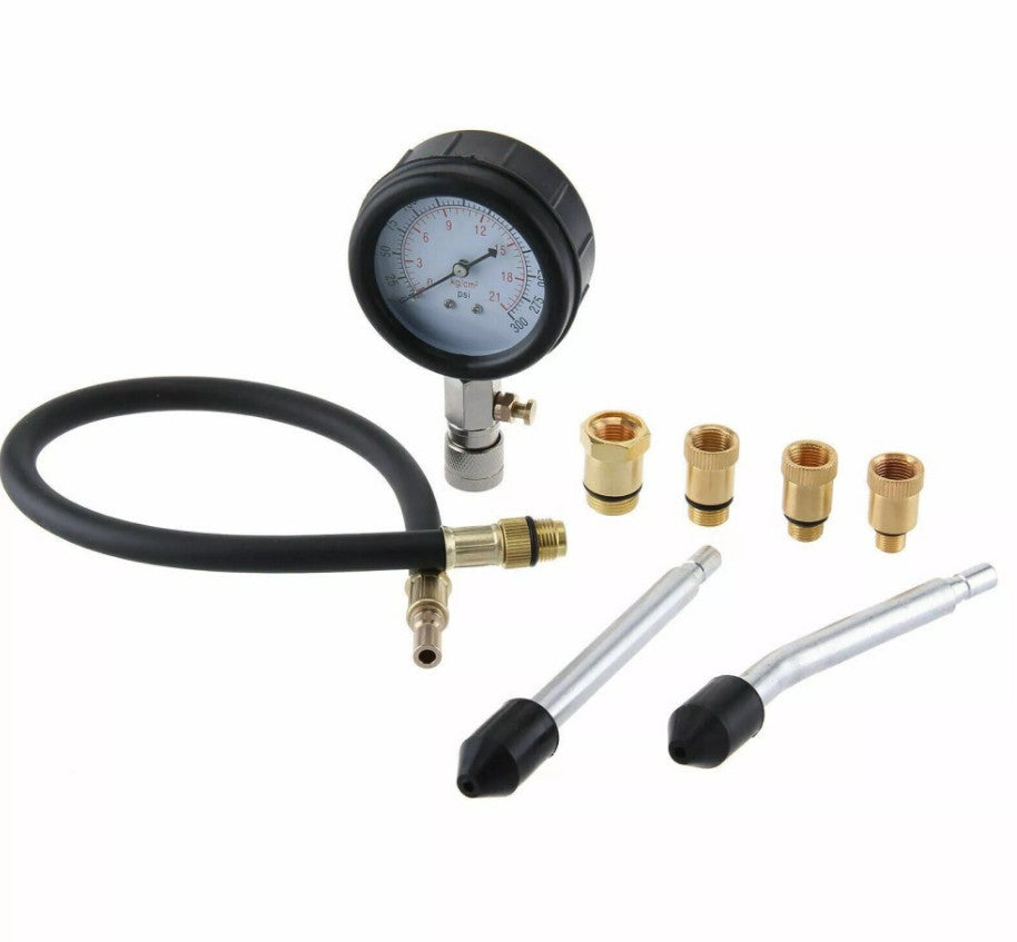 2X Petrol Engine Cylinder Pressure Tester | Compression Test Gauge Kit