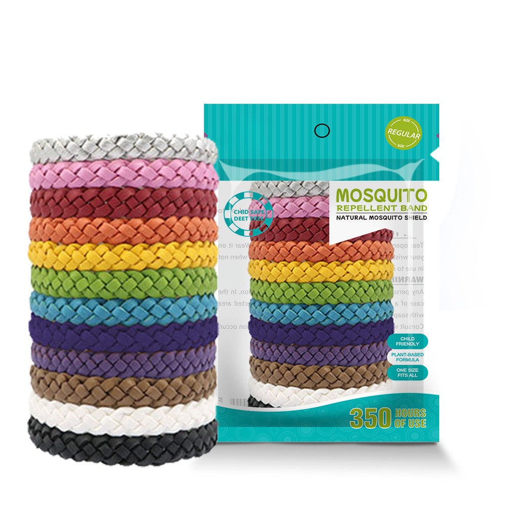 12X Mosquito Repellent Plastic Bracelets Natural Waterproof Deet-Free Non Toxic
