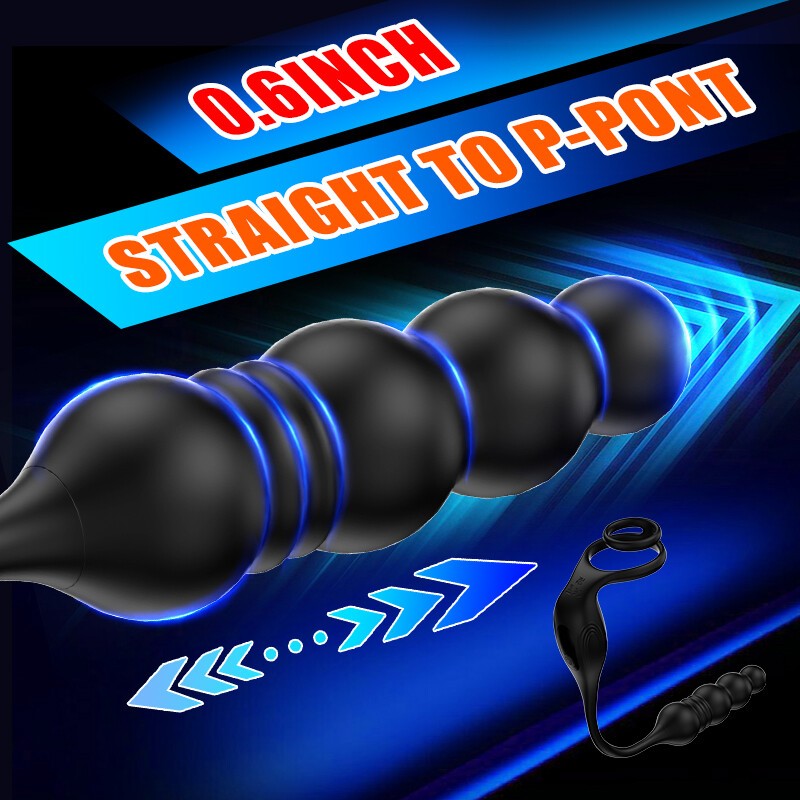 Men’s Anal Vibrator – Thrusting Prostate Massager Butt Plug Dildo Toy Lubricant