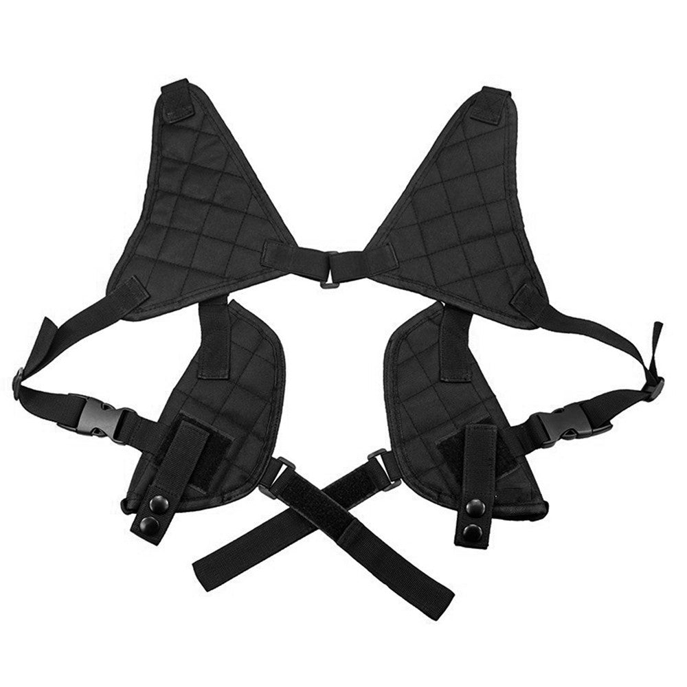Tactical hand gun shoulder holster black under arm double soft pistol holster@