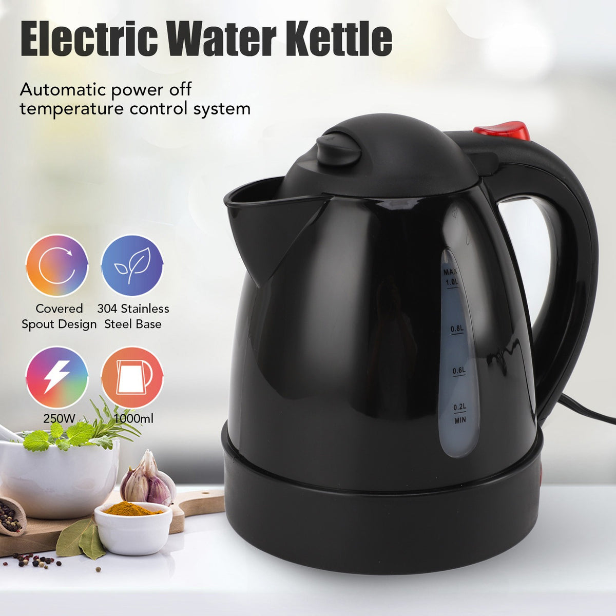 24V Kettle For Lorry 1000ML Portable Travel Kettle For Trucker Fast Boil