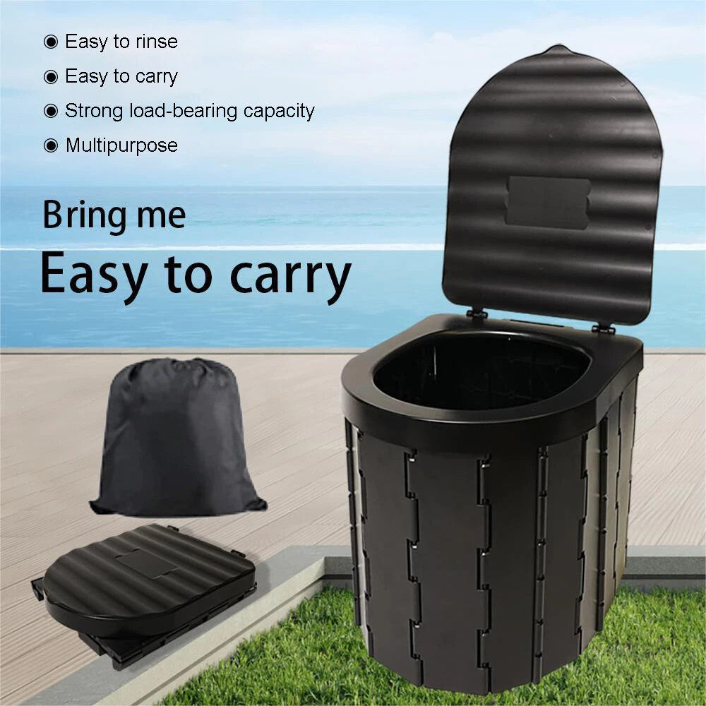 Folding Portable Camping Toilet Car Emergency Portable Travel Commode UK FAST