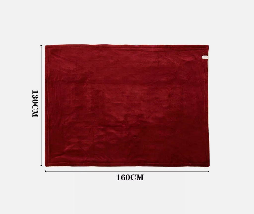 Electric Over Blanket Throw Heated Soft For Bed Sofa Double Single 160x130cm