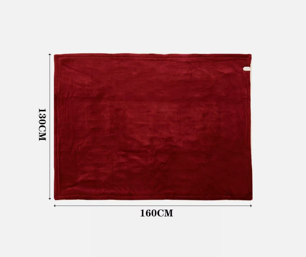 Electric Over Blanket Throw Heated Soft For Bed Sofa Double Single 160x130cm