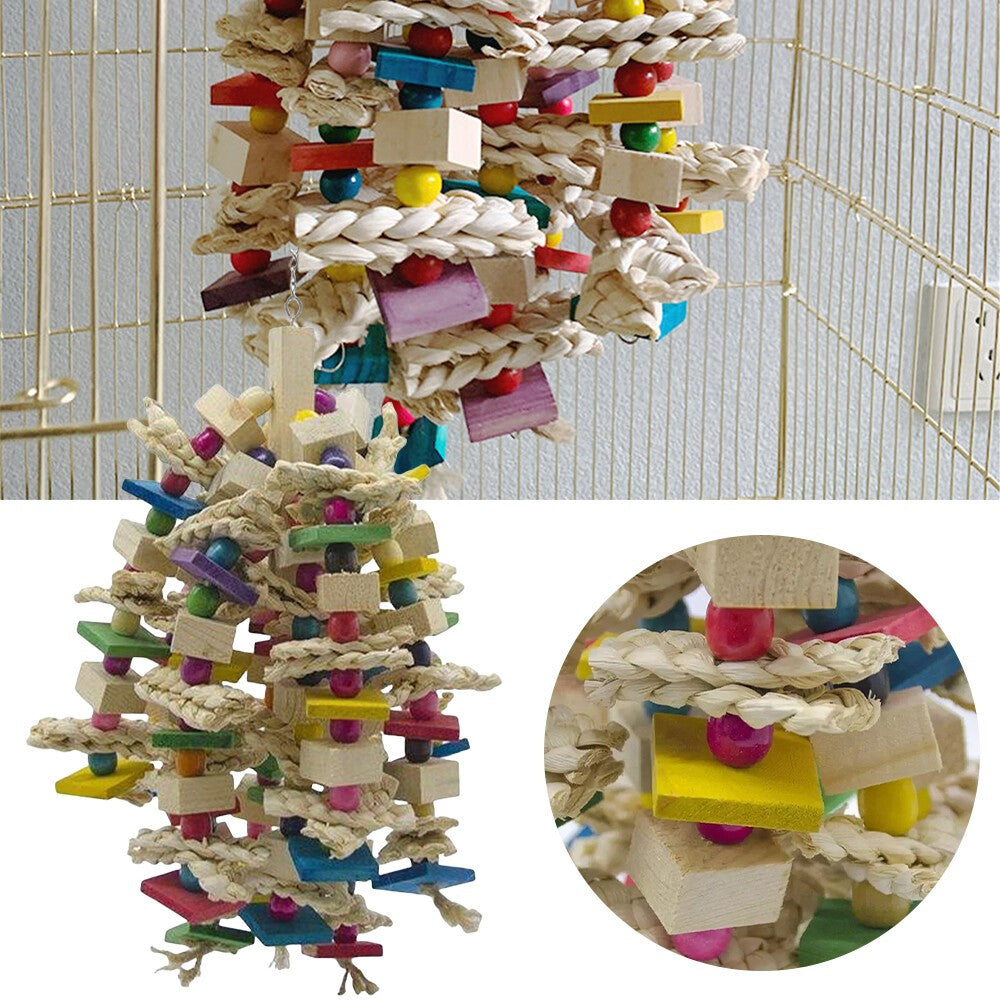 Bird Cage Chew Toys for African Grey, Macaws & Cockatoos Parrot Bite Accessories