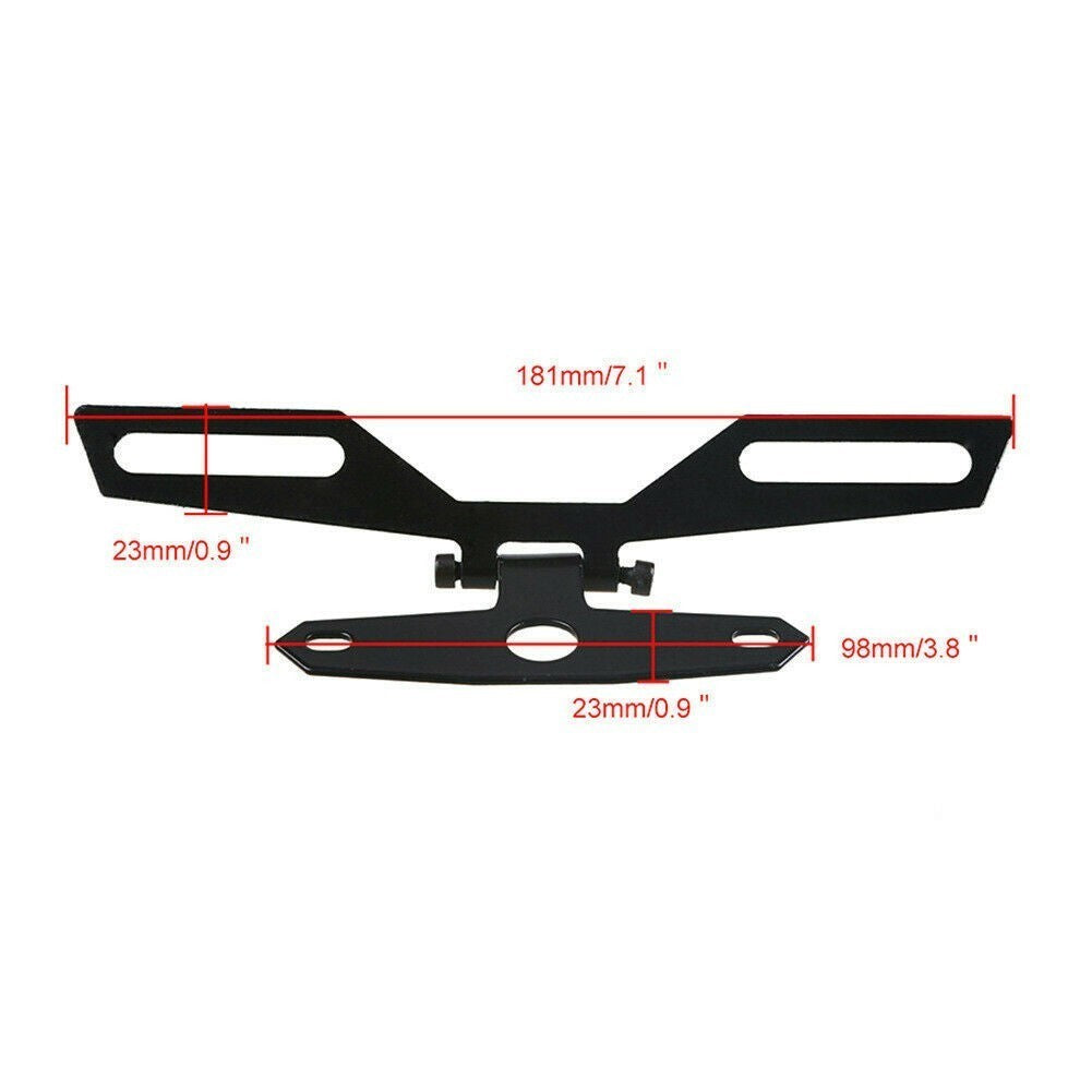 Motorbike Folding License Plate Tail Light  License Number Plate Bracket Holder