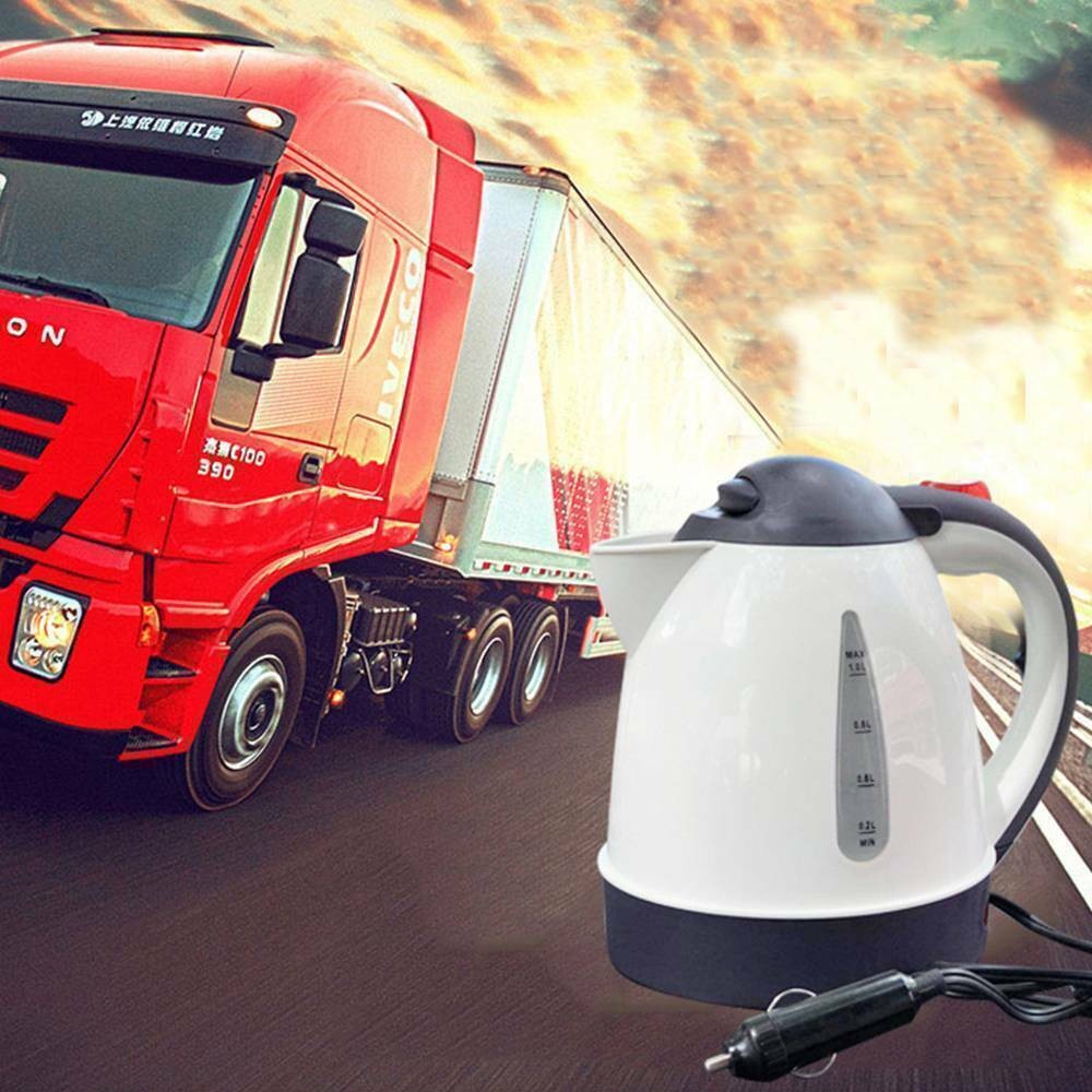 12V ELECTRIC CAR KETTLE TRAVEL CAMPING CARAVAN BOILING WATER SOCKET TEA COFFEE