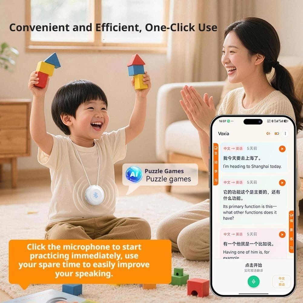 AI Real Time Language Practice Companion,Language Translator Device 100+Language