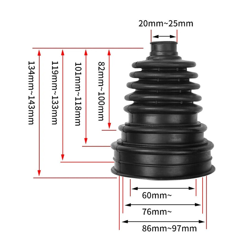 2x Car CV Boot Kit Stretchy Universal Fit Drive Shaft Gator Joint Rubber Cover