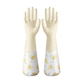 Fleece Lined Dishwashing Gloves Waterproof Scrubbing Gloves  Outdoor Cleaning