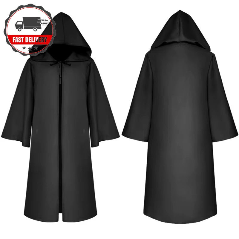 Halloween Plague Doctor Mask Cosplay Costume Set - Adult & Child Black Robe