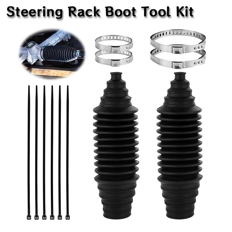 Car Steering Rack Boot Gaiter Kit Pair Rubber Replacement Cut To Size Fit