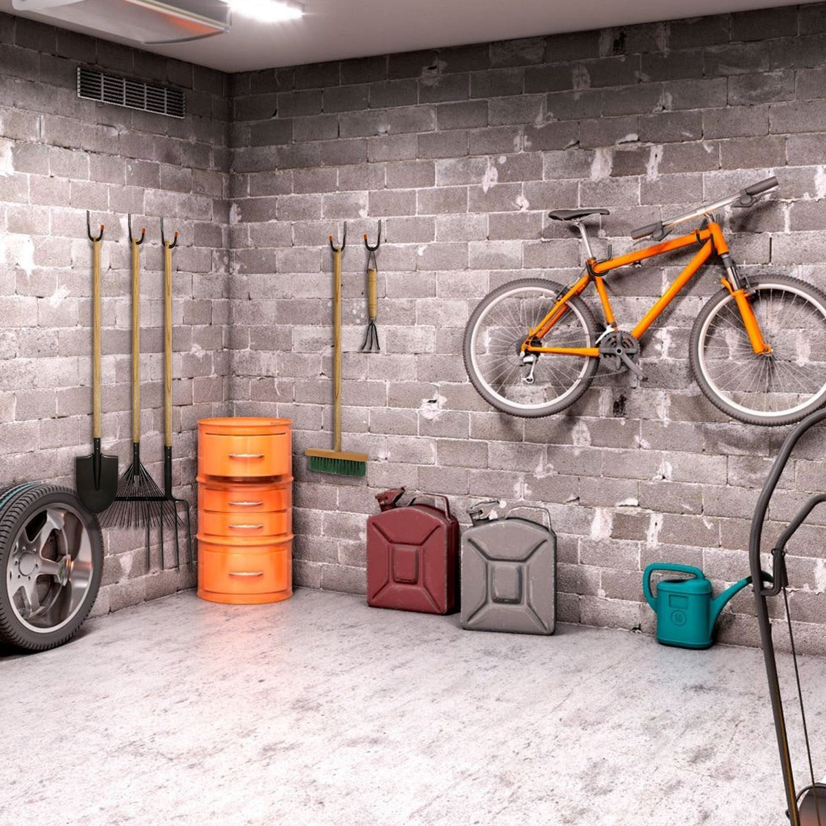 12x Heavy Duty Storage Hooks Wall Mount for Ladder Garage Bike Garden Shed Tools
