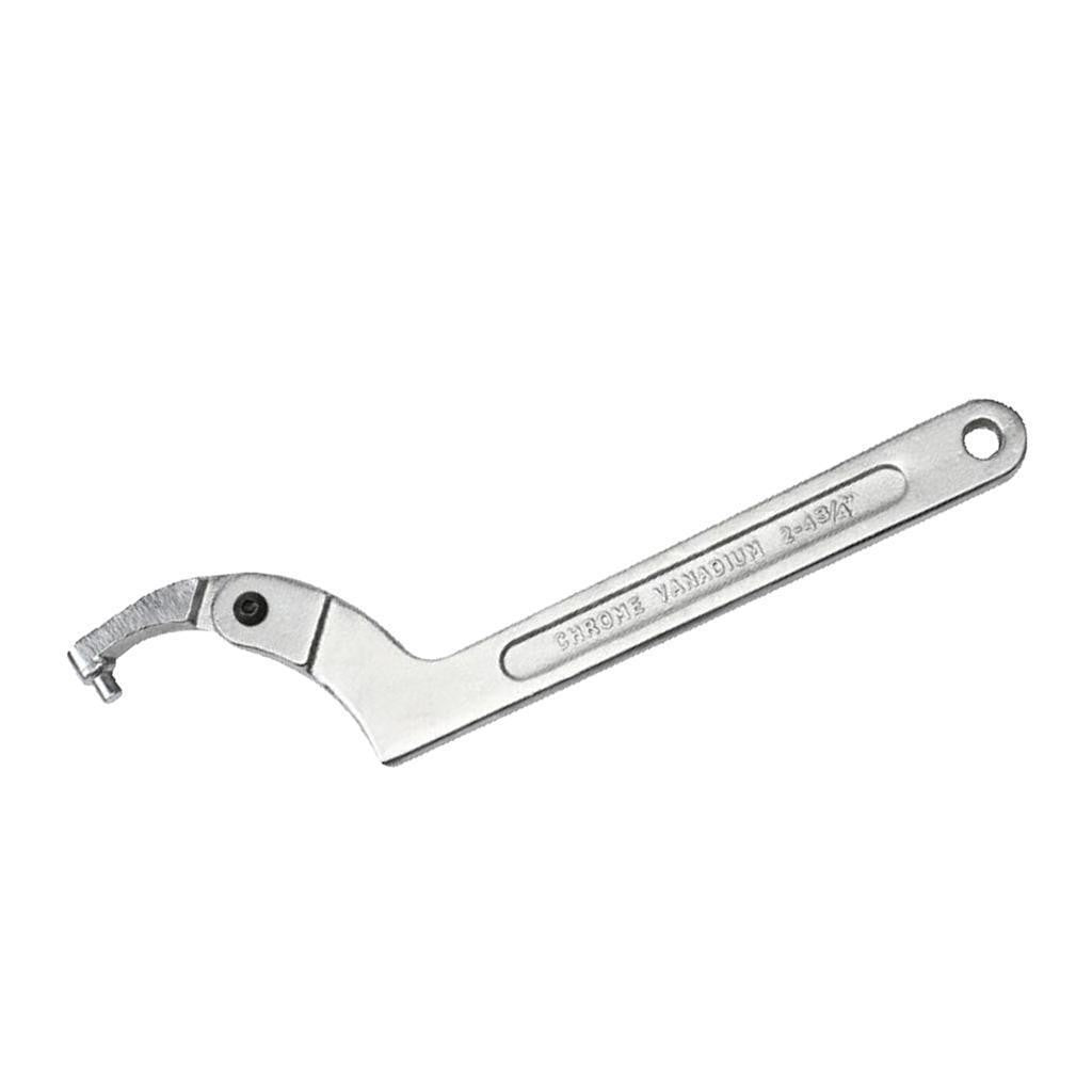 Adjustable Hook Wrench C Spanner  Hand Tool for Nuts Bolts 19-51mm Round Head