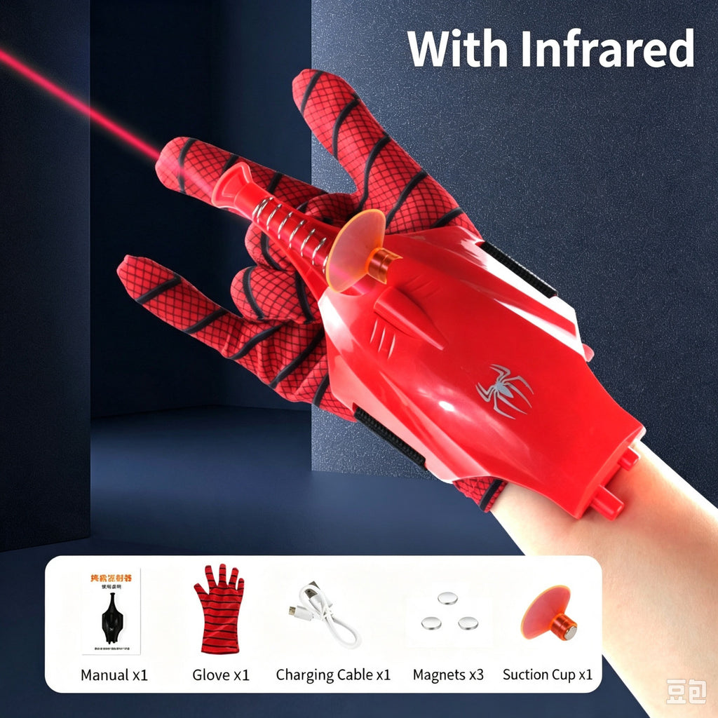 SpiderHero Miles Morales Electric Automatic Cord Winding Web Shooter String Toy