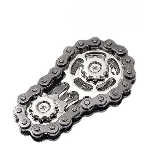 1X Fidget Roller Bike Chain Finger Toy Stress Anxiety Relief Chain Hand Roller