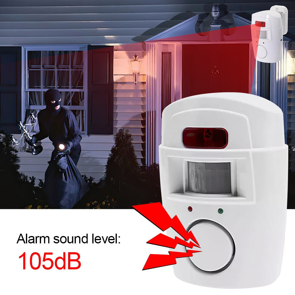 Wireless PIR Motion Sensor Alarm with 4 Remote Control Shed Home Garage Security