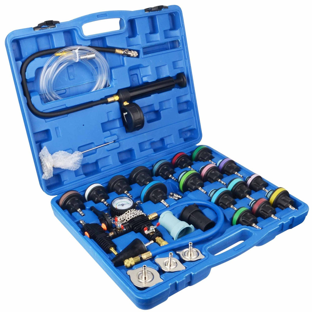 28pcs Radiator Pressure Tester Coolant Purge Refill Vacuum Cooling System Tool