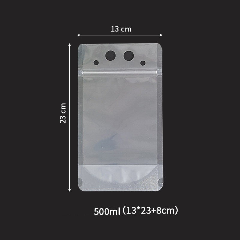 Clear Matte Portable Self Seal Bag Fruit Juice Milk Tea Drink Pouches Packaging