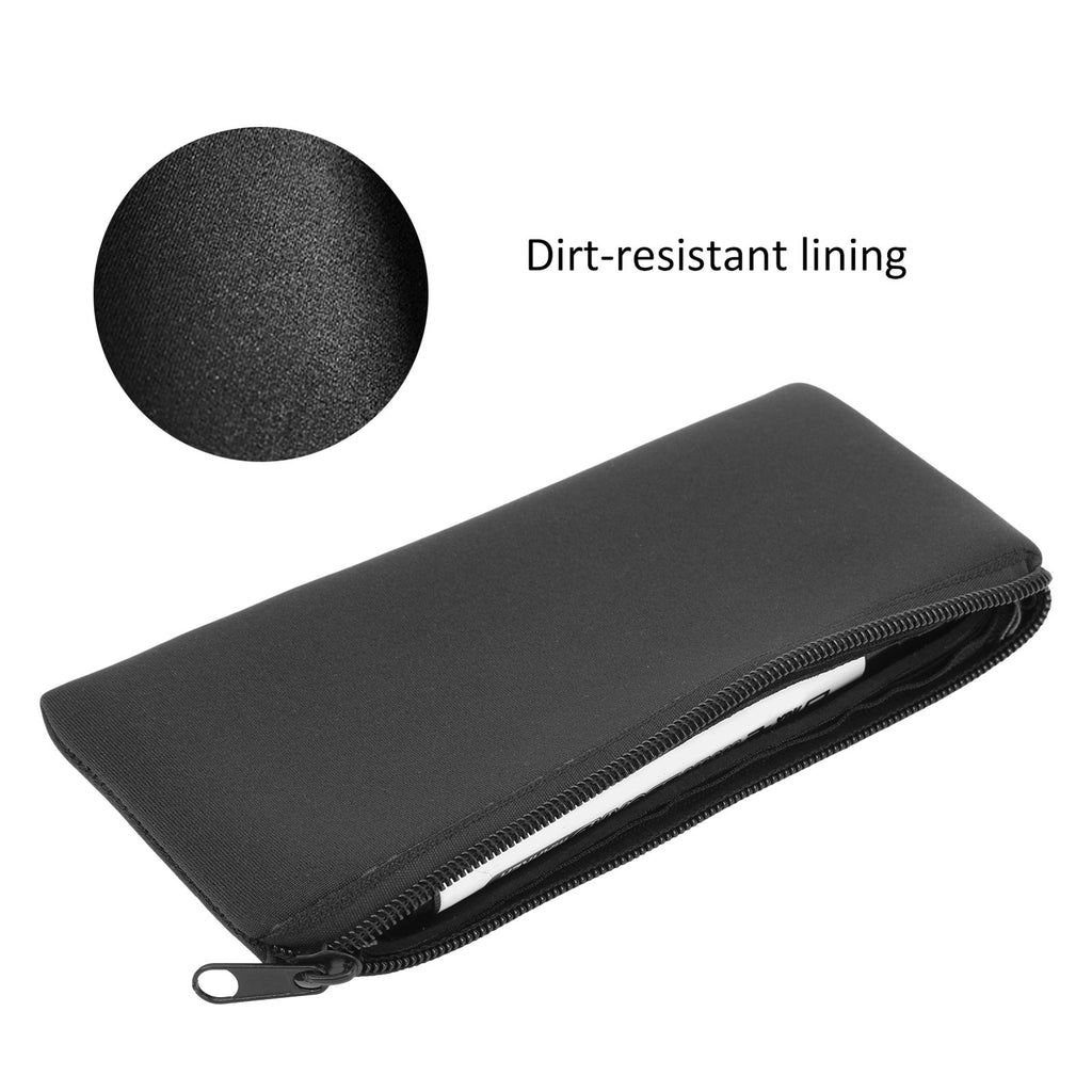 (Black)3pcs Neoprene Mountaineering Storage Pencil Case Bag Camping Soft