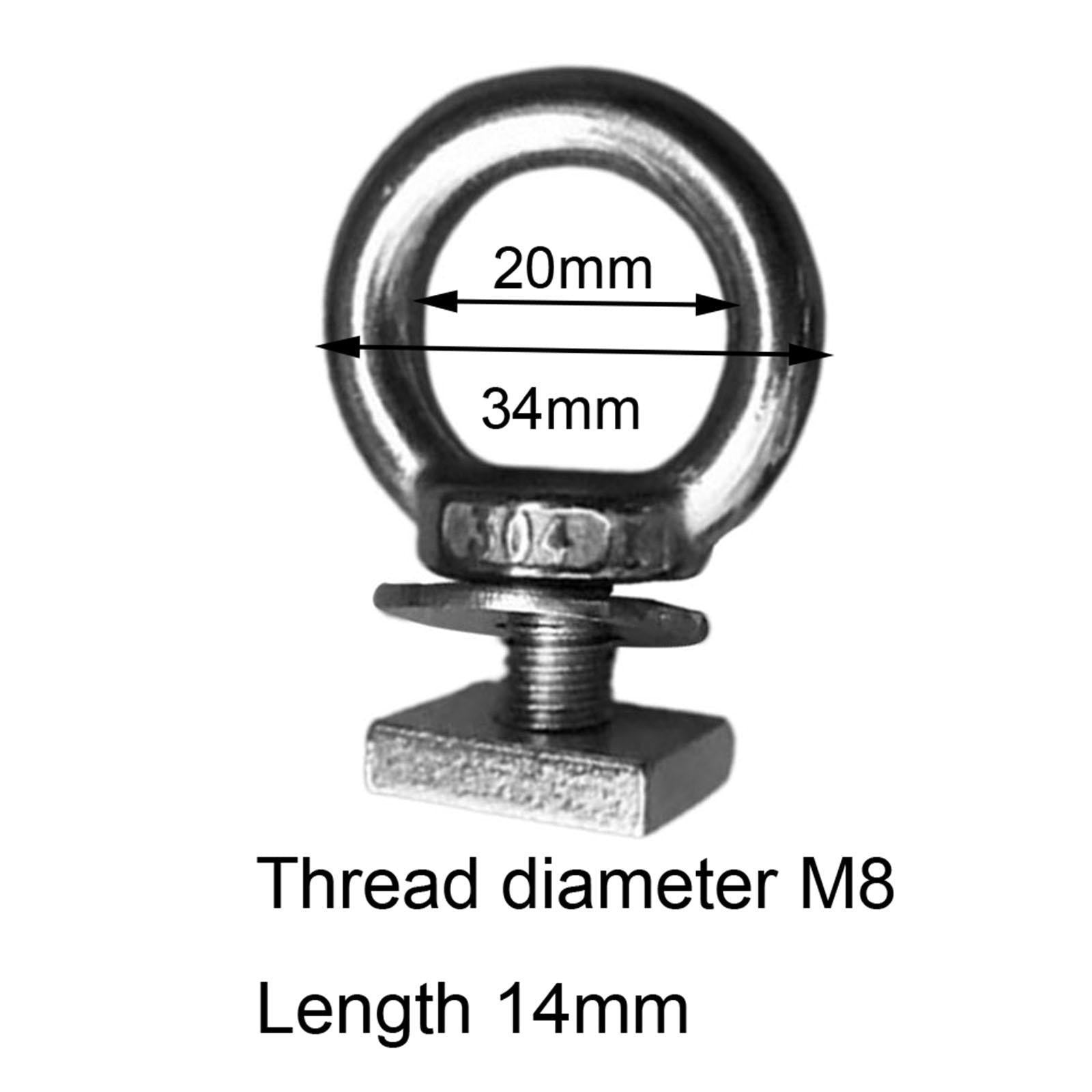 4x Heavy Duty Eye Bolt Tie Down Rings for Hold Bungee Cord Anchoring
