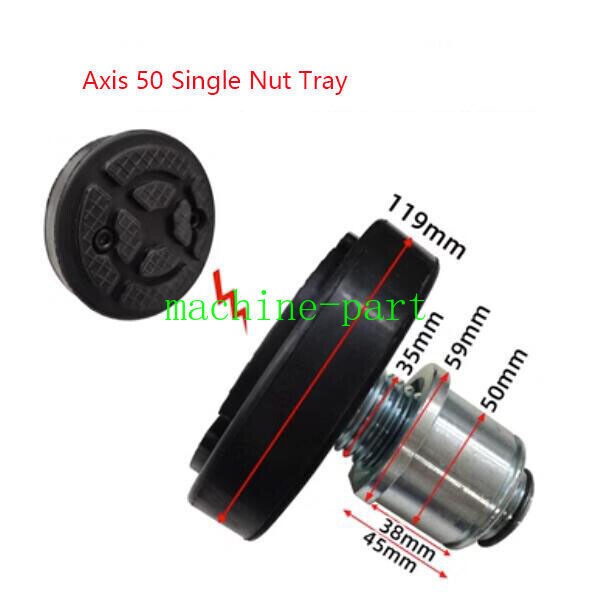 Car Lift Rubber Tray Heightening Feet Pads Single/Double Nut 50mm Shaft Diameter